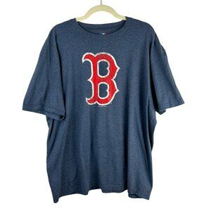 MLB Boston Redsox T Shirt Men Unisex 2X Navy Blue Ringspun Soft Short Sleeves